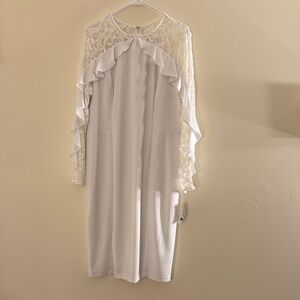 R&M Richards White Evening Dress